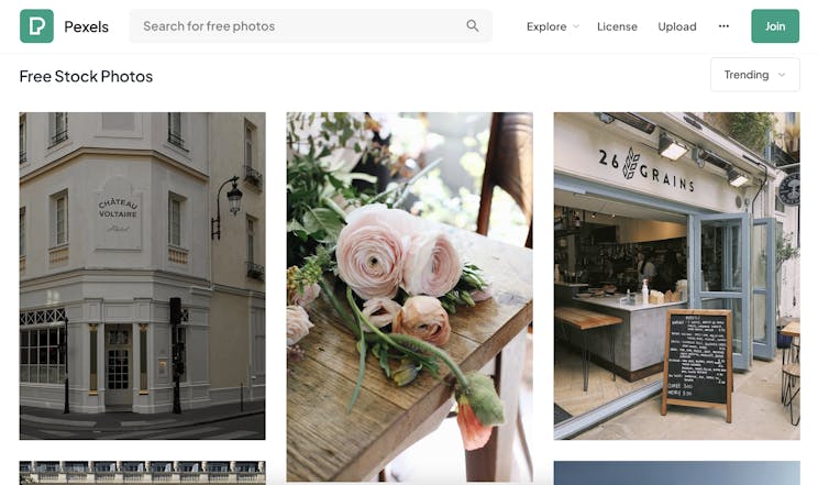 Pexels free stock photo website